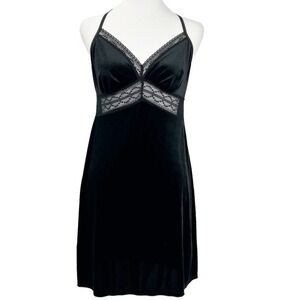 Apt 9 Intimates Black Babydoll Slip Lace Bow Lingerie Size M